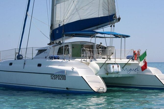 2-Catamaran tour from Cannigione to the Maddalena Archipelago - Spargi gives you the first clear-water swim