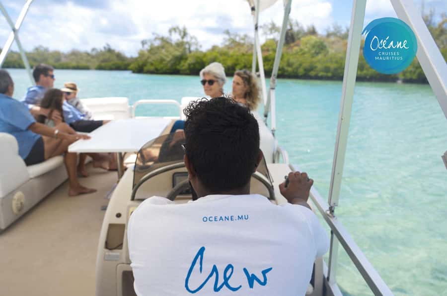 5 Islands Tour: New OCÉANE Private Pontoon Boat cruise - A Private Day on Mauritius’s Southeast Lagoon