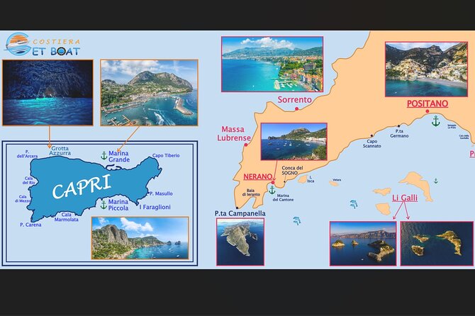 Amalfi Coast, Capri & Li Galli Islands BOAT EXCURSION - Furore and Praiano bring the best swimming pauses