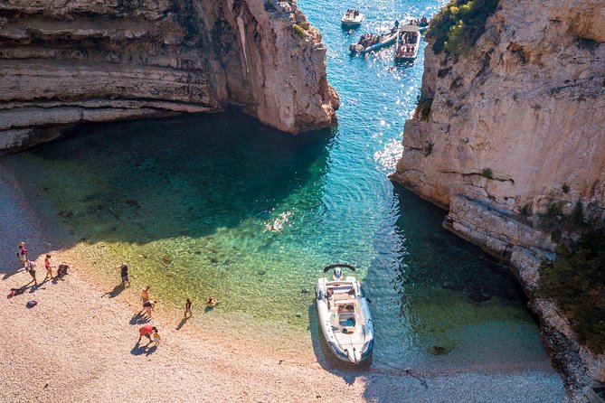Blue Lagoon and 3 Islands Half Day Tour by Speed Boat - Trogir - Labadusa Bay on Čiovo: the final long swim