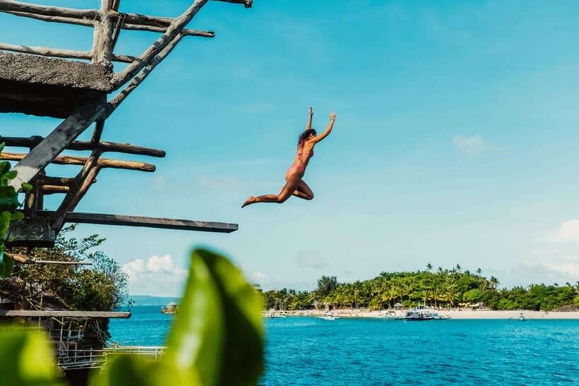 Boracay: Island Hopping & Cliff Jumping by Haqqy Life - Magic Island puts the adventure first