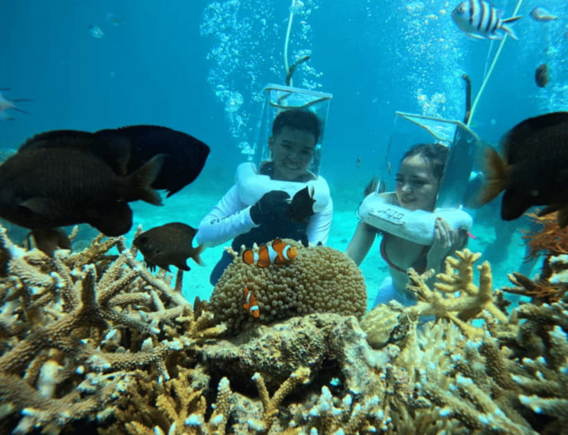 Boracay: Island Hopping with Lunch, Helmet Diving & ATV - Tambisaan Beach: the long lunch break