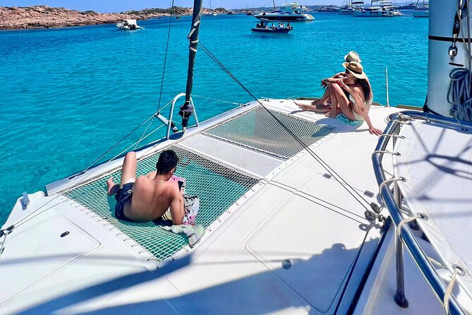 Catamaran tour of the islands of the La Maddalena Archipelago - Budelli and the clear water at Le Piscine