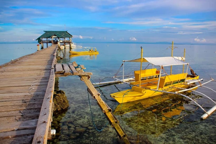 Cebu: Island Hopping 3 Islands + San Vicente Fish + Lunch - Leaving Cebu for the Mactan waters