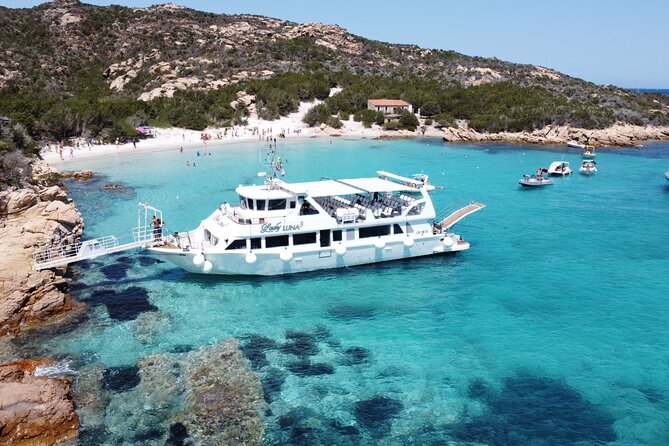 Daily 4 stop - boat excursion La Maddalena Archipelago - Budelli and the Pink Beach from the water