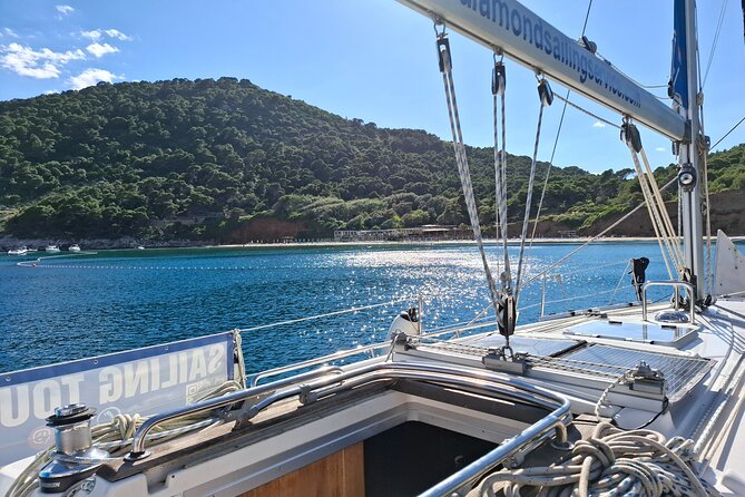 Dubrovnik : Full Day Group Sail Boat Tour to Elaphiti & Blue Cave - Koločep: your first swim in a quiet bay