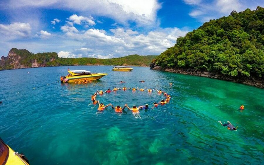 From Ao Nang: Phi Phi Islands Day Tour by Boat with Lunch - Viking Cave and Monkey Beach