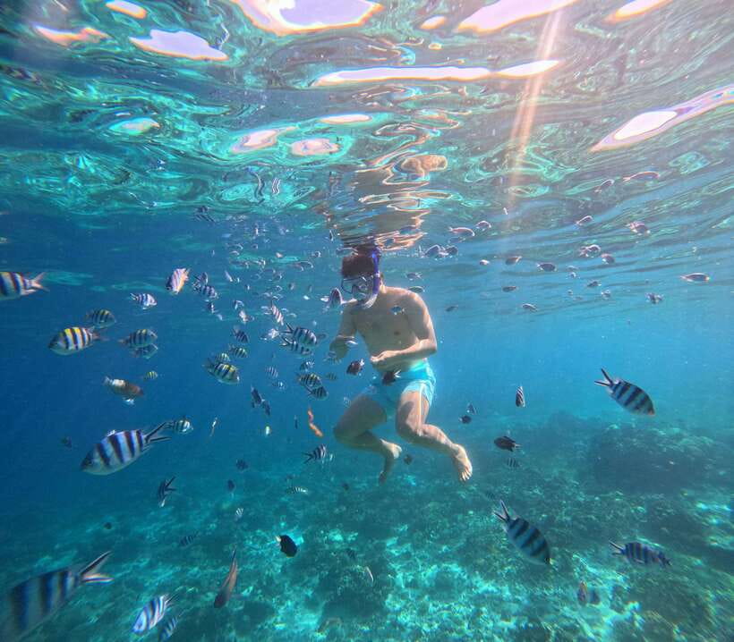 From Cebu: Island Hopping to 3 islands with BBQ lunch - Nalusuan Island and its long pier