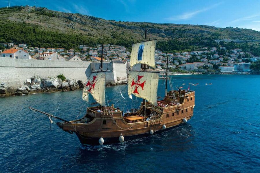 From Dubrovnik: Elaphiti Islands Galleon Cruise with Lunch - Boarding the Galleon Tirena at Dubrovnik’s Old Town Port