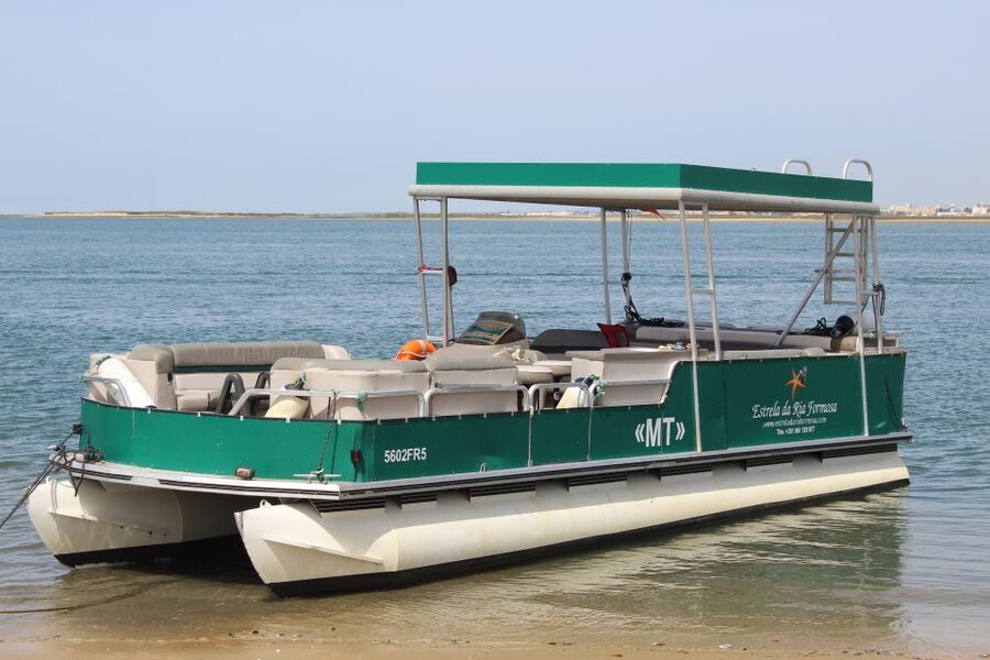 From Faro: 2-Island, 2-Stop Ria Formosa Catamaran Tour - A small group, with one capacity warning