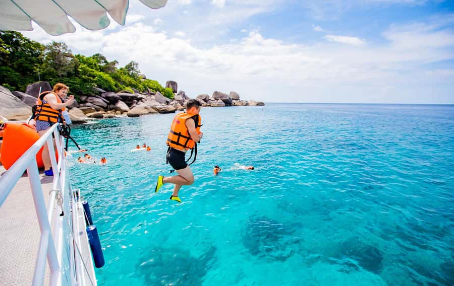 From Khao Lak: Similan Islands Day Trip by Luxury Catamaran - Christmas Point and Namchai Bay near Island 9