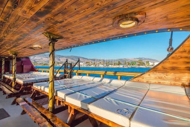 From Kos: 3-Island Boat Trip with BBQ & Water Slide - Plati: the boat becomes the attraction