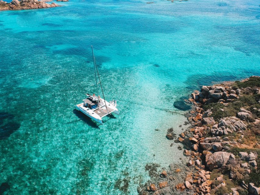 From Palau: La Maddalena Full-Day Archipelago Catamaran Tour - Crew service and the tone onboard