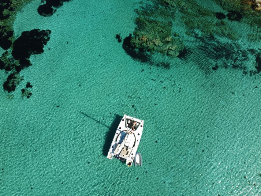 From Palau: Maddalena Archipelago Catamaran Tour with Lunch - The catamaran, crew, and atmosphere