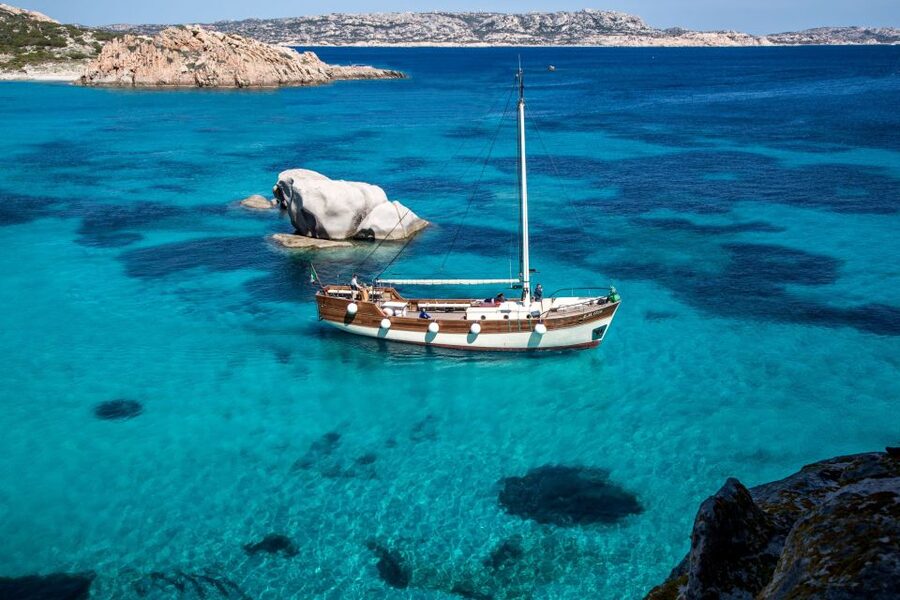 From Palau or La Maddalena: Archipelago Sailing Ship Tour - Santa Maria for a clear-water swim