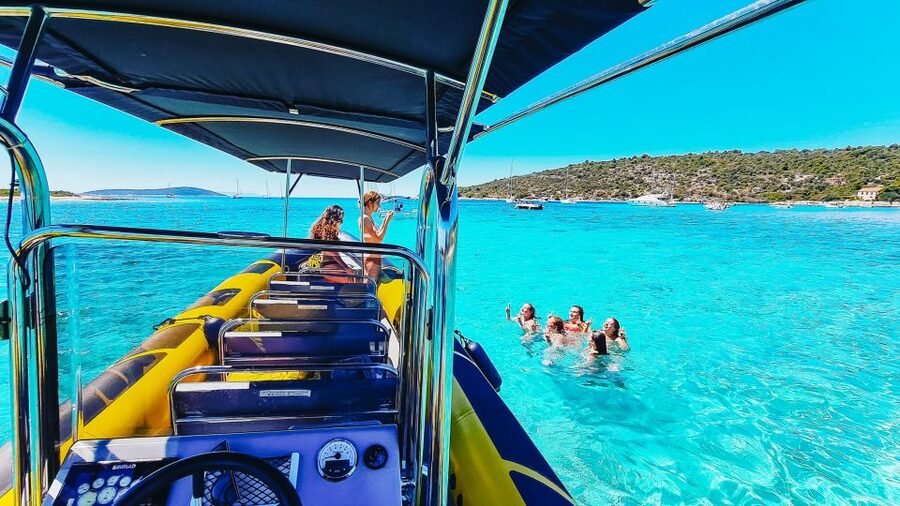 From Split: Blue Cave, Mamma Mia, Vis & Hvar 5-Island Tour - Passing the Pakleni Islands