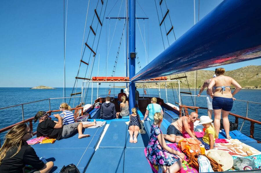 From the Port of Kos: Full Day Boat Cruise to 3 Islands - Setting out from Kos on the blue Odyssey