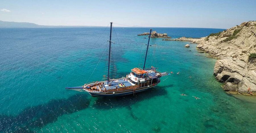 From the Port of Kos: Full Day Boat Cruise to 3 Islands - Fish farms and the chance to see wild dolphins