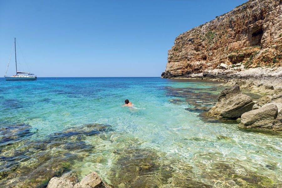 From Trapani: Egadi Islands Day Tour by Boat - Sailing across to Levanzo