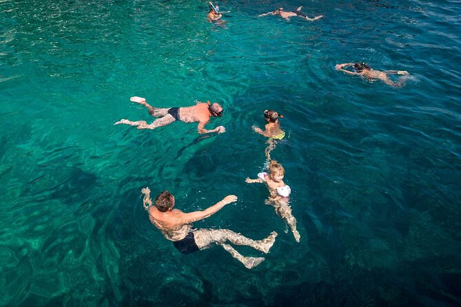 Full Day Boat Cruise to 3 Islands with optional pickup - Plati is the clearest swim stop