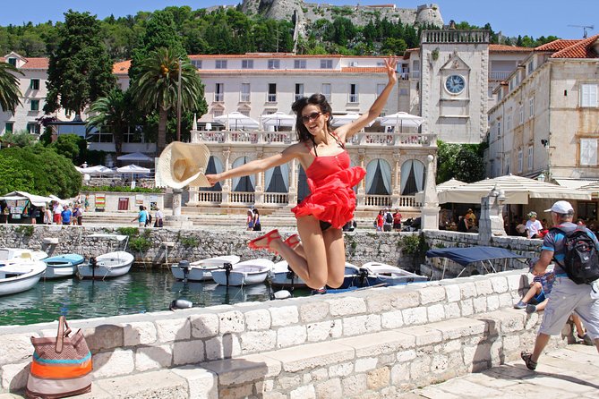 Full-Day Private Hvar, Brac and Pakleni Islands Boat Tour from Split - Milna: a calm coffee stop on Brac