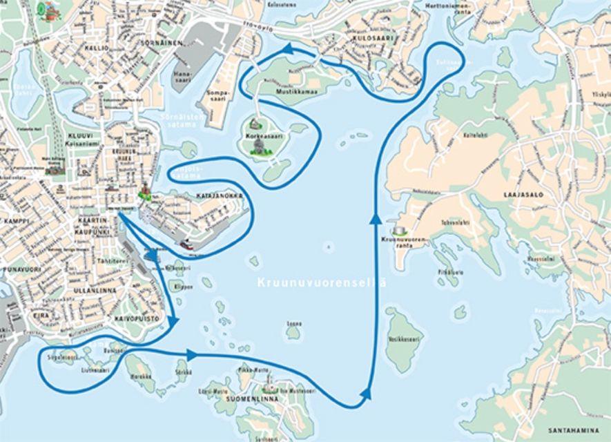 Helsinki: City Highlights 1.5-Hour Archipelago Cruise - Suomenlinna from the water