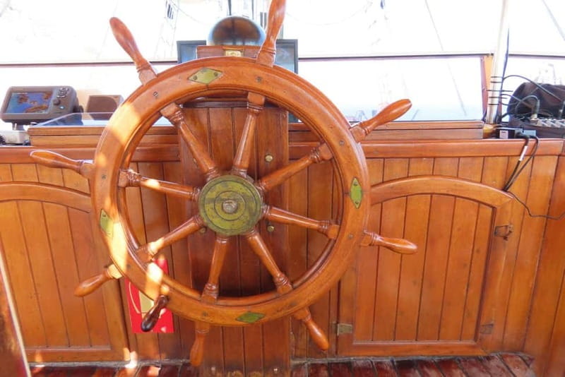 Kos : 3-Island Wooden Ship Cruise w/ Lunch on Captain Hook - Boarding the 85-foot Captain Hook in Kos