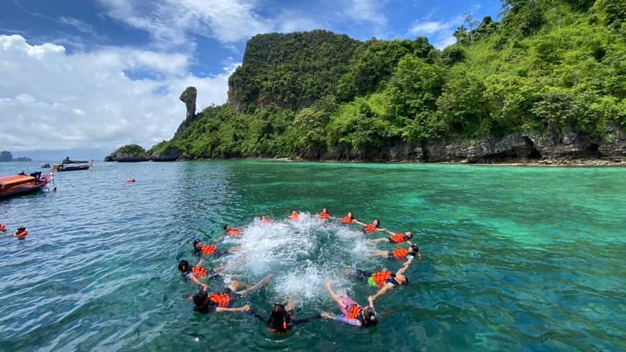 Krabi: 4 Islands Day Tour by Speedboat or Longtail Boat - Thale Waek, Krabi’s sandbar revealed by the tide