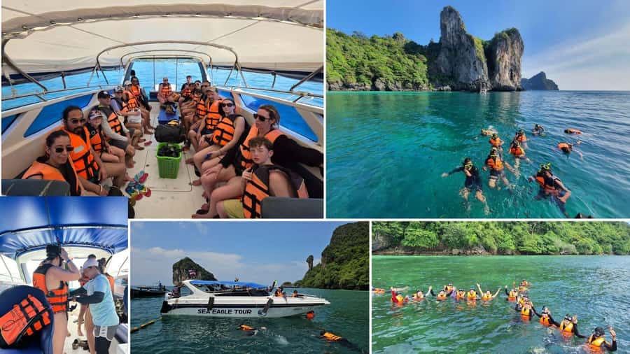 Krabi: 4 Islands Private Trip by Speedboat - Chicken Island for swimming and snorkeling
