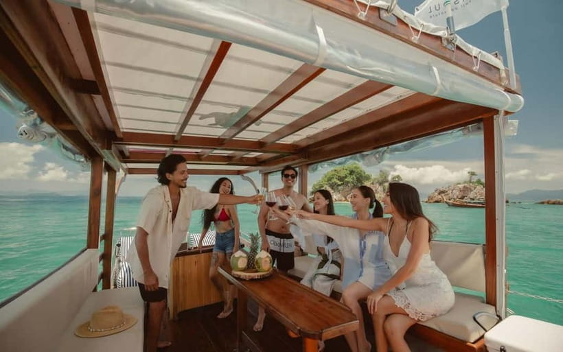 Krabi: 7 Island Tour by Luxury Longtail Boat with Snorkeling - Railay Bay: limestone cliffs from the water