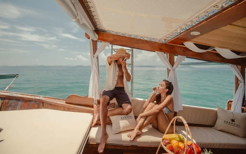 Krabi: 7 Island Tour by Luxury Longtail Boat with Snorkeling - Food, fruit, and drinks on board