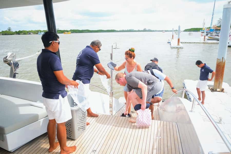 Krabi: Luxury Sunset Cruise to 4 Islands by Power Catamaran - Sunset on the upper deck