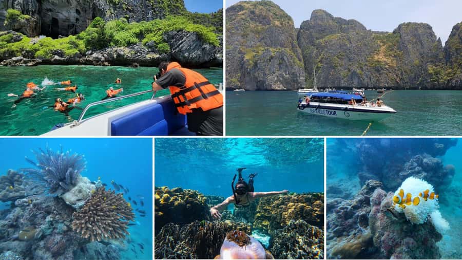 Krabi: Phi Phi Early Bird & 4 Island by Speedboat with Lunch - Bamboo Island gives you the longest beach break