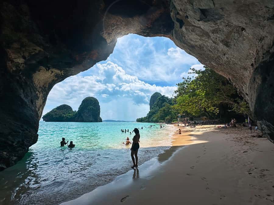 Krabi: Private 4 Islands Longtail Boat Tour With Cave Visit - Phra Nang Beach and its sacred cave