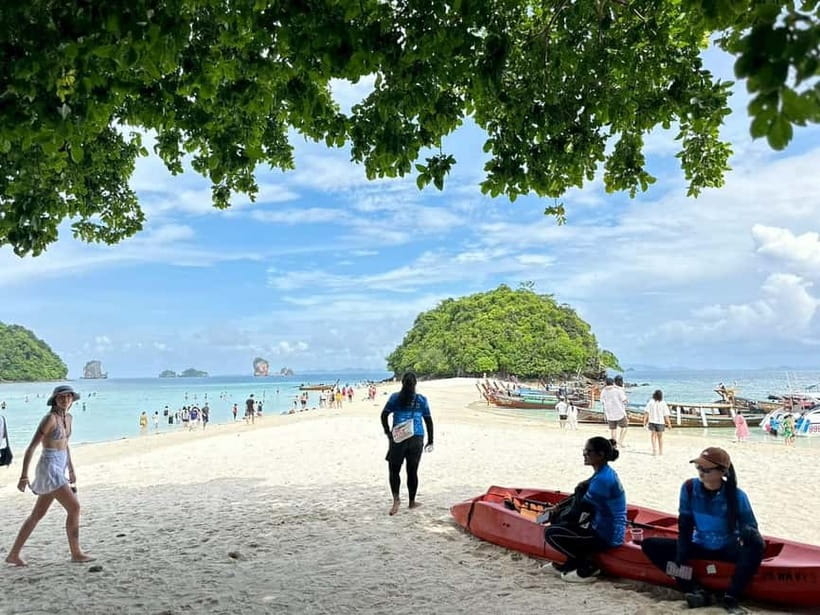 Krabi's Emerald Escape: 4 Islands Snorkel & Hidden Tombolo - Chicken Island’s famous rock profile
