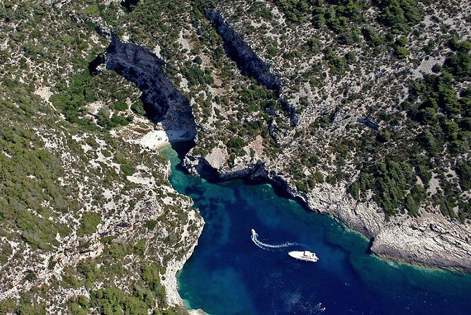 Luxury Boat - Blue Cave From Split Island-Hopping Full-Day Cruise, Hvar, Vis - Milna, lunch, and two hours of breathing room