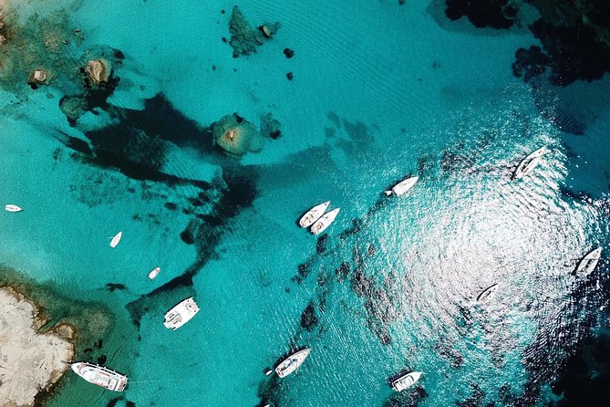 Luxury catamaran from Porto Rafael-Palau to the Maddalena Archipelago - Budelli and the Pink Beach viewed from offshore