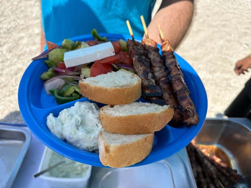 Nydri: Island Hopping Boat Cruise with Beach BBQ Lunch - Meganisi and the hilltop lanes of Spartochori