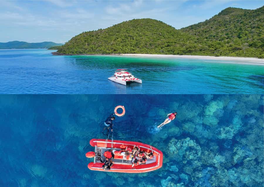 Pattaya: 2 Islands one day trip on Catamaran with Lunch - A full hour between islands