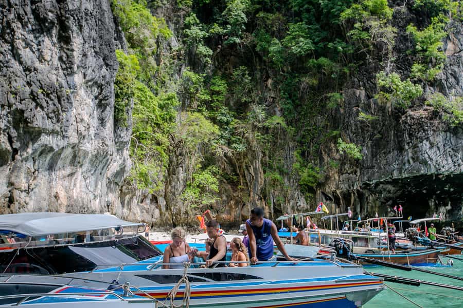 Phi Phi: 7 Islands Speed Boat Tour with Sunset and Plankton - Monkey Beach and Viking Cave Start the Day