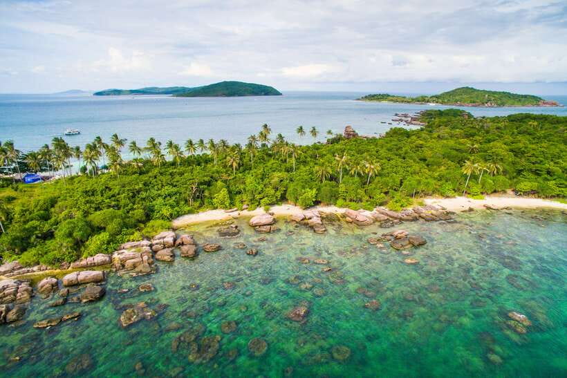 PHU QUOC TRIP 2: 2 ISLANDS BY BOAT - May Rut Island and the beach-bar finish