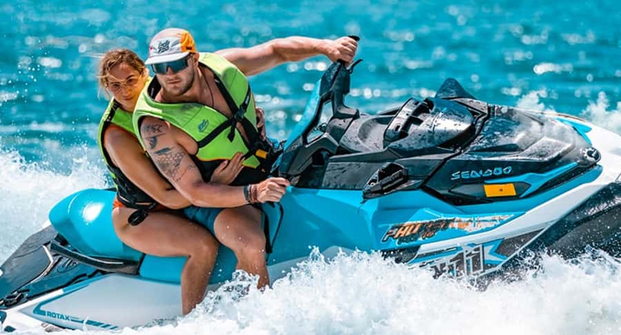 Phuket: Jet Ski Tour to 6 Islands with Lunch & Transfers - Riding from AA Pier toward six Phuket islands