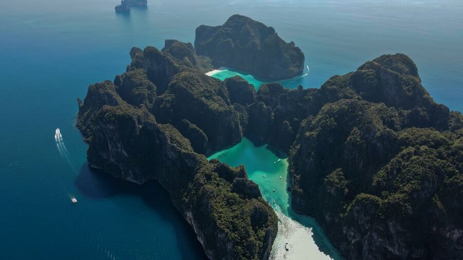 Phuket: Phi Phi Islands Day-Trip by Speed Catamaran - Viking Cave, snorkeling, and water activities
