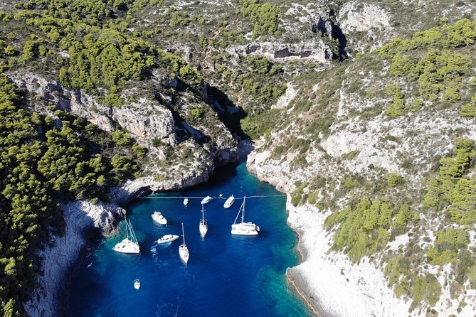Private Blue cave, Mamma Mia and Hvar, 5 islands tour from Split - A photo pass at Srebrena, the Mamma Mia beach