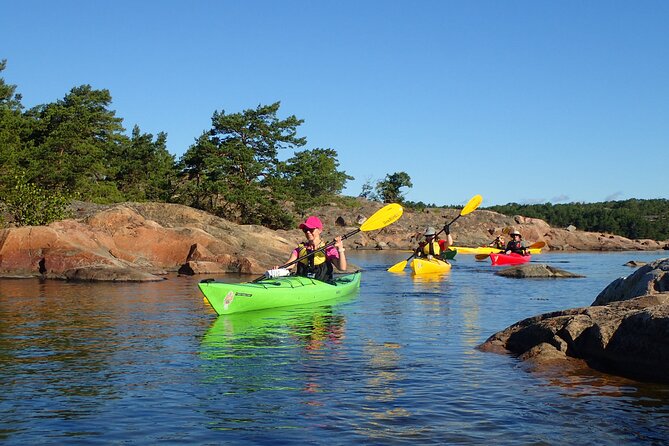 Sea Kayaking Tour 3 to 6 hours In Turku Archipelago Sea Finland - Landing on an island for a snack and swim