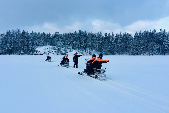 Snowmobile Safari in Helsinki Archipelago with Lunch - Leaving Senate Square for the archipelago