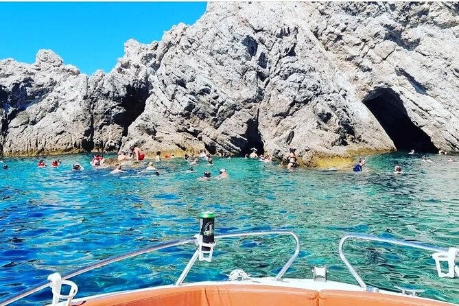 Speed Boat Tour to Elaphiti Caves and Sandy Beach from Dubrovnik - Swimming in Koločep’s Blue Cave