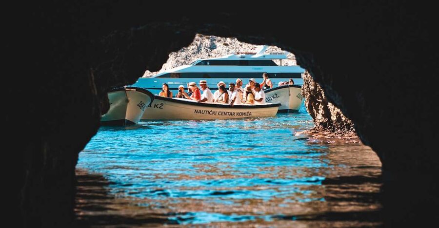 Split: Blue Cave and 5 Islands Tour - Stiniva Cove, a short stop with a dramatic entrance