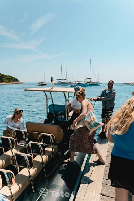 Split/Podstrana: Blue Cave, Hvar & 6 Islands Speedboat Trip - Budikovac and the blue water near the Pakleni Islands
