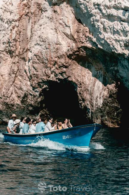 Split/Podstrana: Blue Cave, Hvar & 6 Islands Speedboat Trip - The Blue Cave on Biševo: beautiful, brief, and weather-dependent